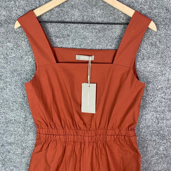 NEW Sans‎ & Sans Back Parting Off Square Neck Sleeveless Wide Leg Jumpsuit - Picture 4 of 14